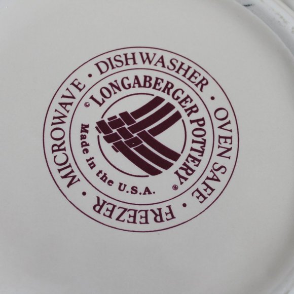 Longaberger Large Milk Pitcher Ivory Red Vitrified - Picture 2 of 3